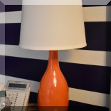 DL09. Orange lamp.  27”h 